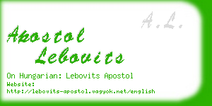 apostol lebovits business card